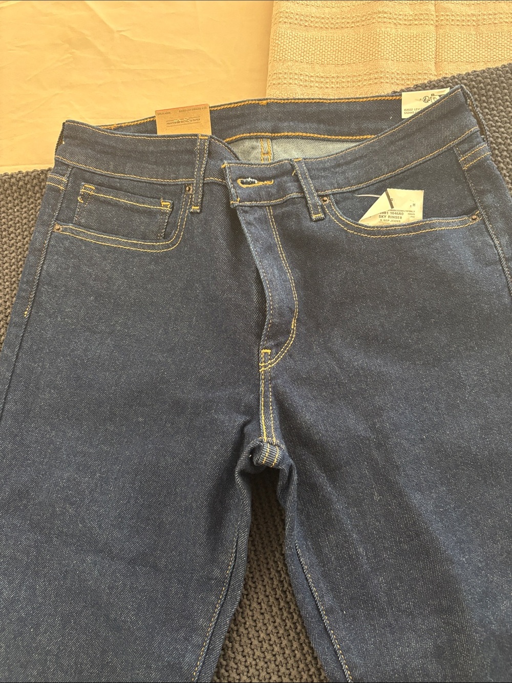 Women Levi's Straight-Leg Dark Indigo Jeans